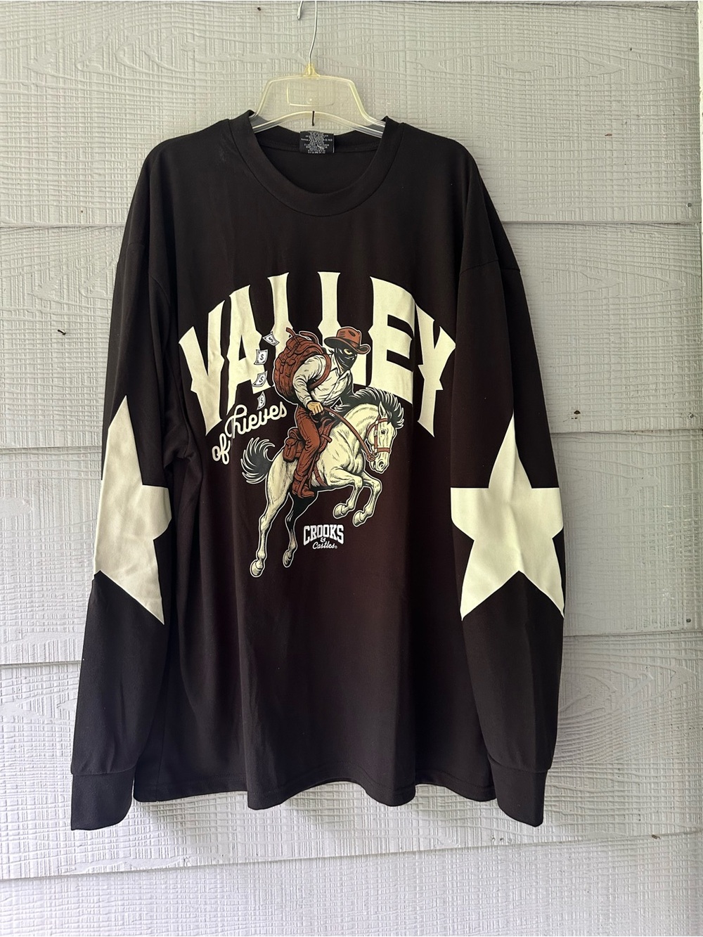 Crooks & Castles “Valley of Thieves Graphic Relaxed Long Sleeve Top NWT~XXL